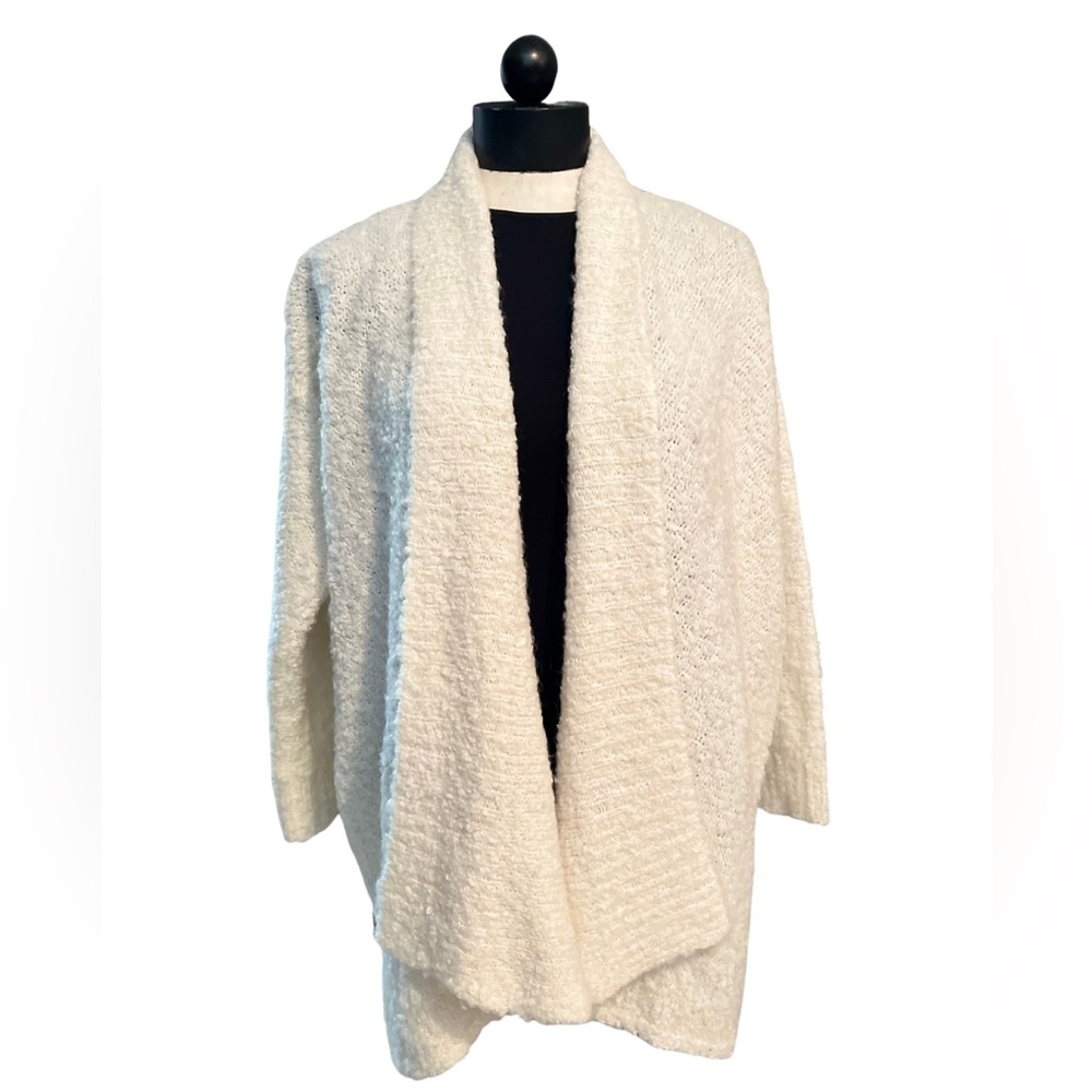 Lou & Grey Sweater | Oversized Wrap Cardigan | Cozy Boucle Knit Sweater